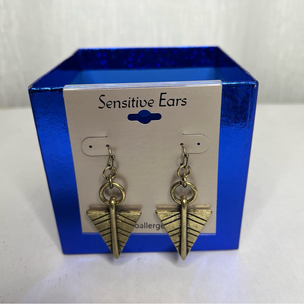 Gold Aztec Arrow Earrings